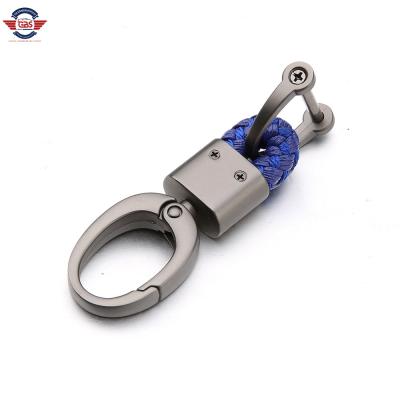 China Various Car Keys Hand Women Horseshoe Buckle Keychain Couples Auto Gift Detachable Metal Luxury Leather Rope Car Key Chain for sale