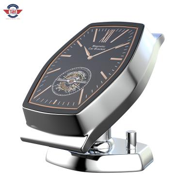 China Universal 2021 New Design High Quality Car Clock Phone Holder 360 Degree Rotation Super Magnetic Holder For Car for sale