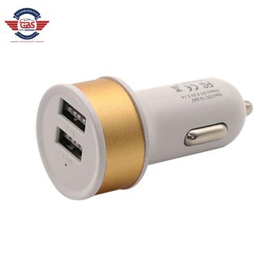 China Charger Charge 2.1A+1A Vehicle Charging Circular Dual USB Charger For Car for sale