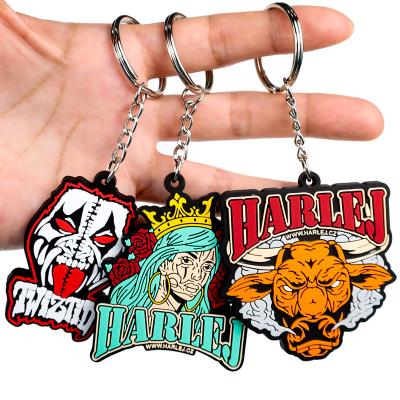 China Wholesale Silicone Anime Key Chains PVC Environmentally Friendly Custom Made Rubber One Piece Keychains for sale