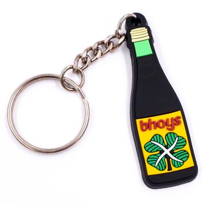 China Environmentally Friendly Kawaii Rubber Silicone Logo Key Chain PVC Cute Personalized Keychains Custom Keychains for sale