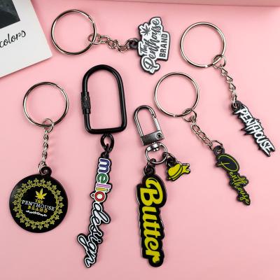 China High Quality Hard Zinc Alloy Enamel Custom Metal Keychain Souvenir Fashion Logo Key Chain for sale