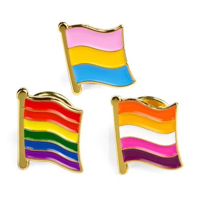 China Custom Europe china factory metal love rainbow enamel lapel pin badge for gift for sale