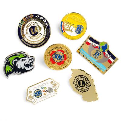 China Europe Metal Logo Lions Club Good Quality Custom Lapel Pins For Hats for sale