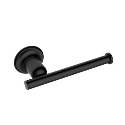 China Custom Modern Black Zinc Alloy Modern Towel Rack Tissue Bathroom Paper Holder for sale