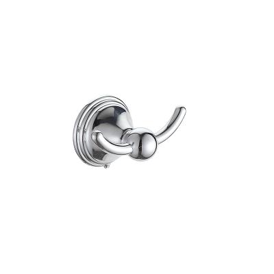 China Modern High Quality Modern Nickel Brushed Design Chrome Bathroom Robe Zinc Alloy Hooks for sale