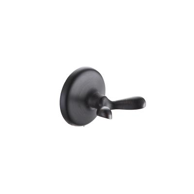 China Modern Modern Hotel Nickel Brushed Chrome Black Metal Towel Robe Hooks For Bathrooms for sale