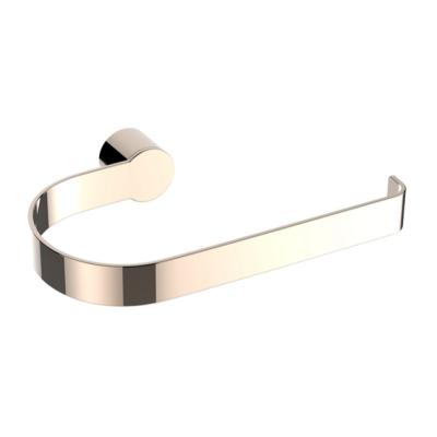 China Bathroom Modern Gold Chrome Hotel Stainless Steel Black Square Towel Ring for sale