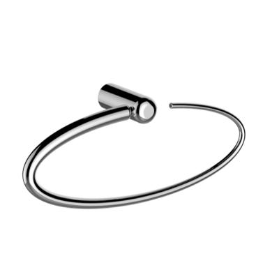 China Hot Selling Modern Chrome Black Zinc Alloy Modern Bathroom Accessories Gold Towel Ring for sale