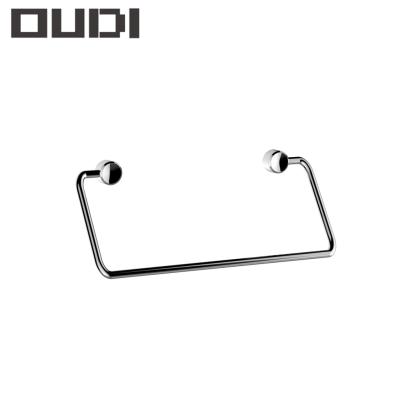 China Modern Brass Wall Mounted Hotel Bathroom Accessories Square Chrome Towel Ring for sale