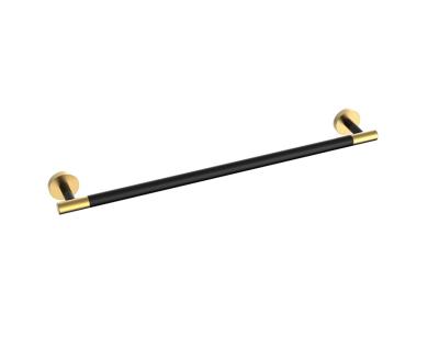 China Modern Bathroom Modern Brass Black Stainless Steel Wire Bath Single Towel Bars for sale