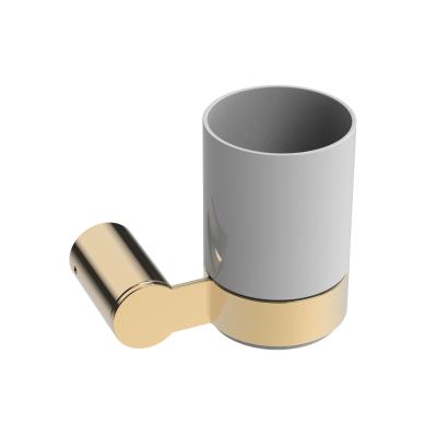 China Modern Modern Bathroom Rose Gold Tooth Brush Cup Holders Tumblers For Bathroom for sale