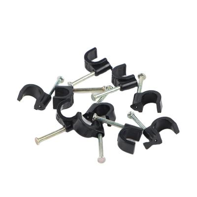 China PULTE Elasticity Low Price High Quality Black Round Cable Clamp for sale