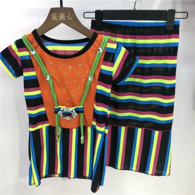 China Factory Price Casual 1.59USD GT048 Cheap Fast Selling Afrian Stripe Girls Dress Costume, Dress Children Girl Kids, Girls Dress Up Yiwu for sale