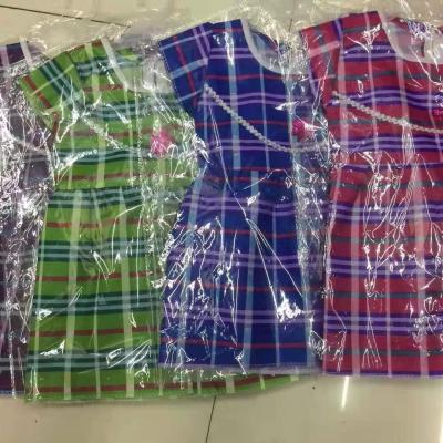 China 0.57 USD GQ306 Low Price Polyester Low Price African Kids Girl Plaid Dresses Anti-Static Market for sale