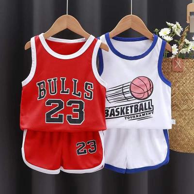 China 3000 Sports Suit Boys Summer Vest Shorts Kids Basketball Sleeveless Top Sets Casual Free Shipping Kids Sets MNE006 for sale