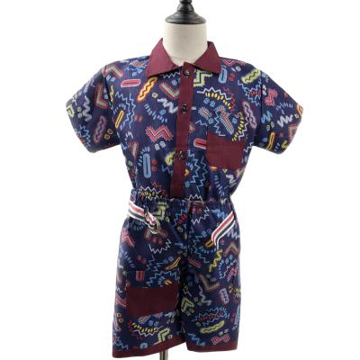 China Cheap BT053 Summer Casual Shirts And Shorts Suit 2 Pcs Kids Clothes Sets For Africa Market for sale