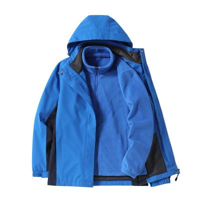 China Breathable Waterproof Jacket 3 in 1 Mountaineering Detachable Jacket Winter Men's Outdoor Jacket for sale