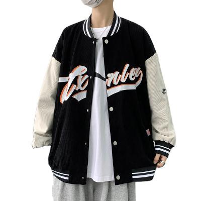 China Style Spring Autumn Baseball Bomber Corduroy Breathable Hot Selling Cool Jacket For Men for sale