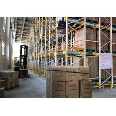 China Corrosion Protection SUNNYRACK Warehouse Shuttle Radio Pallet Racking System for sale