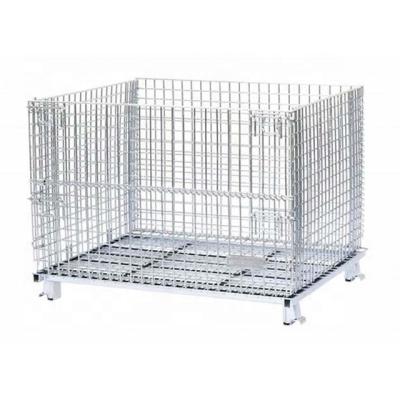 China Corrosion Protection Stackable Steel Galvanized Metal Wire Mesh Pallet Container for sale