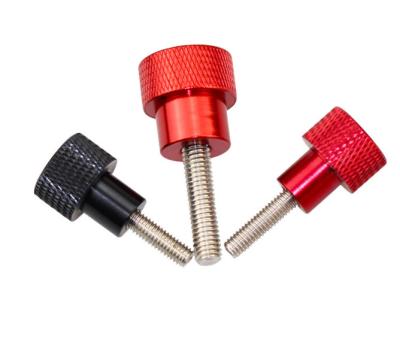 China Round Knurled Aluminum Thumb Screws M4 With Anodize Finish for sale