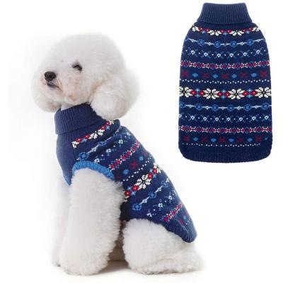 China Sustainable Winter Snow Dog Sweater Soft Thickened Knitted Dog Clothes Sweater Winter for sale