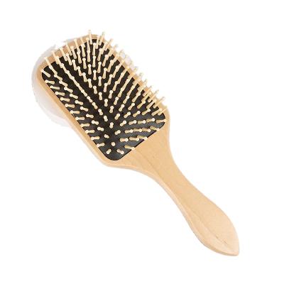 China 2021 Hot Selling Massage Comb 2021 Big Square Flat Airbag Wooden Care Hair Comb for sale