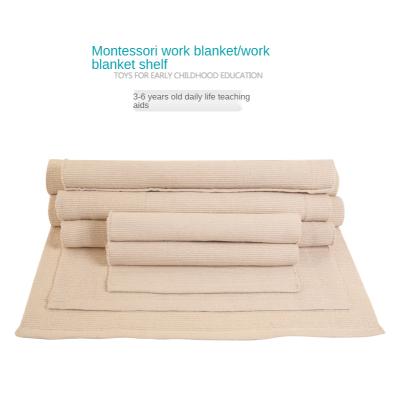 China Montessori Safe Daily Life Teaching Aid Attached Mat Support Kindergarten Montessori Mat Cotton Working Blanket for sale