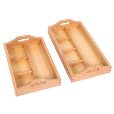 China Montessori Eco-friendly Material Daily Life Teaching Aid Early Education Toys Three Compartment Four Compartment Sorting Tray for sale