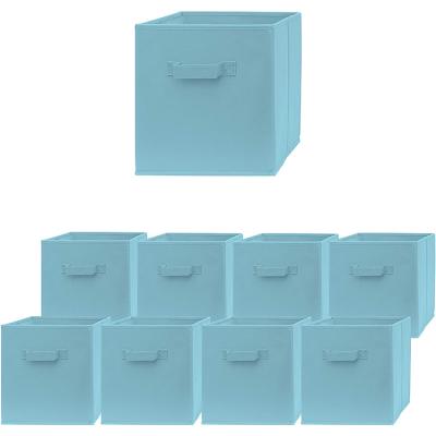 China Home Office 9-Pack Storage Cube Non Woven Fabric FoldableToys Folding Organizer Viable Boxes Storage Cubes for sale