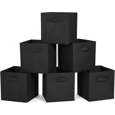 China 6 Cube Storage Organizer Non Woven Fabric High Quality Viable Foldable Bins for sale