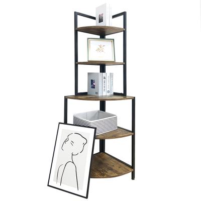 China (Other) Adjustable Home 5 Tier Corner Multifunctional Console Table with MDF and Corner Shelves Rack for sale