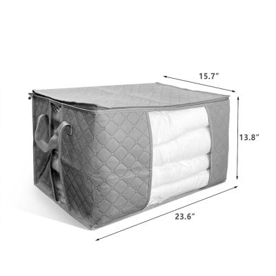 China Guangzhou Sustainable Reusable Cloth Clear Window Organizer Dustproof Bag Underbed Storage for sale