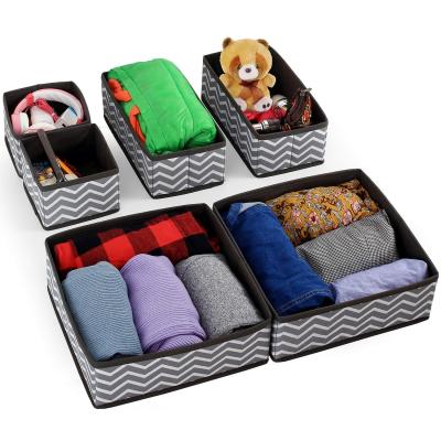 China Factory Wholesale Folding Folding Cloth Underwear Closet Organizer Box Drawer Divider for sale