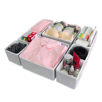 China Guangzhou Foldable 6 Pcs Fabric Underwear Dresser Drawer Storage Box Organizer for sale