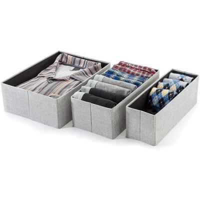 China High Quality Viable Storage Bra Organizer Box Drawer Organizer 3 PCs Design Line Tissue Cardboard Storage Box for sale