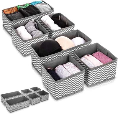 China 2020 Folding Set of Viable Home Organizers Household Underwear Storage Box Clothes Drawer Organizers for sale