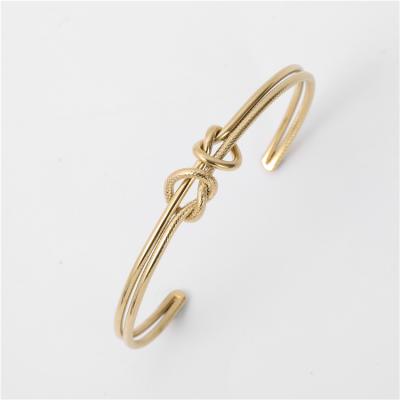 China Designer Luxurious Women Jewelry Environmentally Friendly Custom Bangle Gold Plated Stainless Steel Bangle for sale