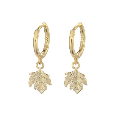 China New ENSHIR 2022 FASHIONABLE maple leaf earrings temperament leaf earring for women for sale