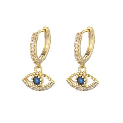 China Stylish Devil Eye Zircon News ENSHIR Personality Short Earring Fashionable Lightweight Luxury Stud Earrings for sale