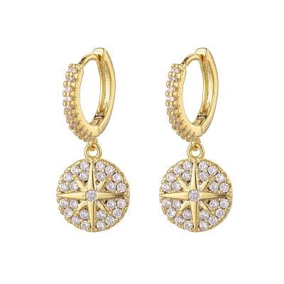 China Creative ENSHIR Star Earring Fashionable Popular Star Earrings Micro-set Zircon Products for Women for sale