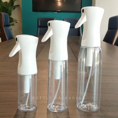 China Unique 200ml Clear Plastic Spray Bottles PET Reusable 300Ml Fine Mist Alcohol Salon Sprayer for sale