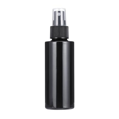 Chine Black Cap Spray Bottle PET Empty Plastic Cleaning Fine Mist 120 Ml Screen Printing Customized PUMP Sprayer Custom Label 24/410 à vendre