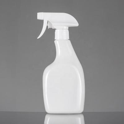 China Flat White Trigger Spray Bottles Detergent 500ml PET Chemical Liquid Sprayer zu verkaufen