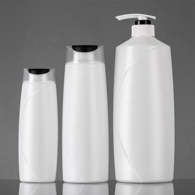 China 200ml 400ml 750ml HDPE Plastic Shampoo Bottles Squeeze Flip Cap Bottle Pump for sale