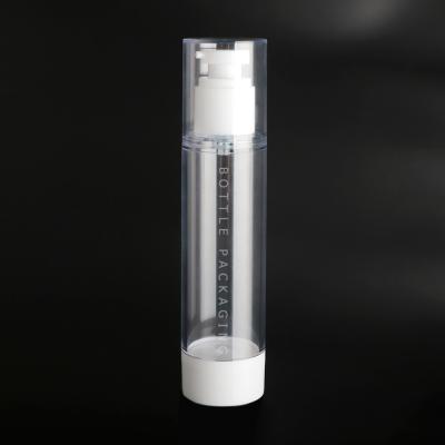 China Clear Airless Pump Bottles 100ml Screen Printing ECO Friendly Packaging for sale