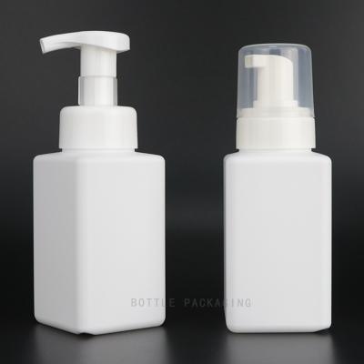 China 300ml HDPE Square Foam Pump Bottles Matte Eco Friendly Makeup Remover Bottle for sale