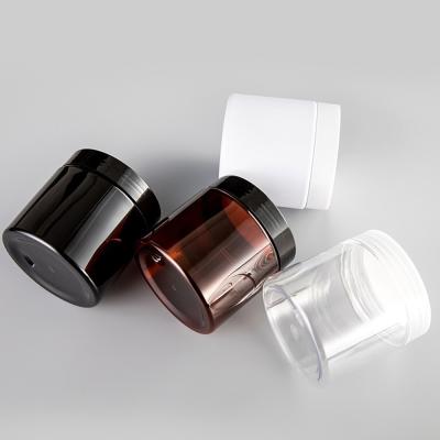 Cina Custom Empty Wide Mouth Airless Storage ContainerClear Black Amber Pet Plastic Jar in vendita