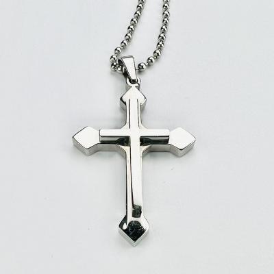 China Wholesale Custom Stainless Steel Fashionable Christian Cross Necklace For Prayer Pendant TRENDY for sale